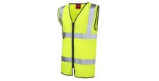 Huntshaw EN 471 Cl 2 LFS Zip Waistcoat (EN 533) HV Yellow